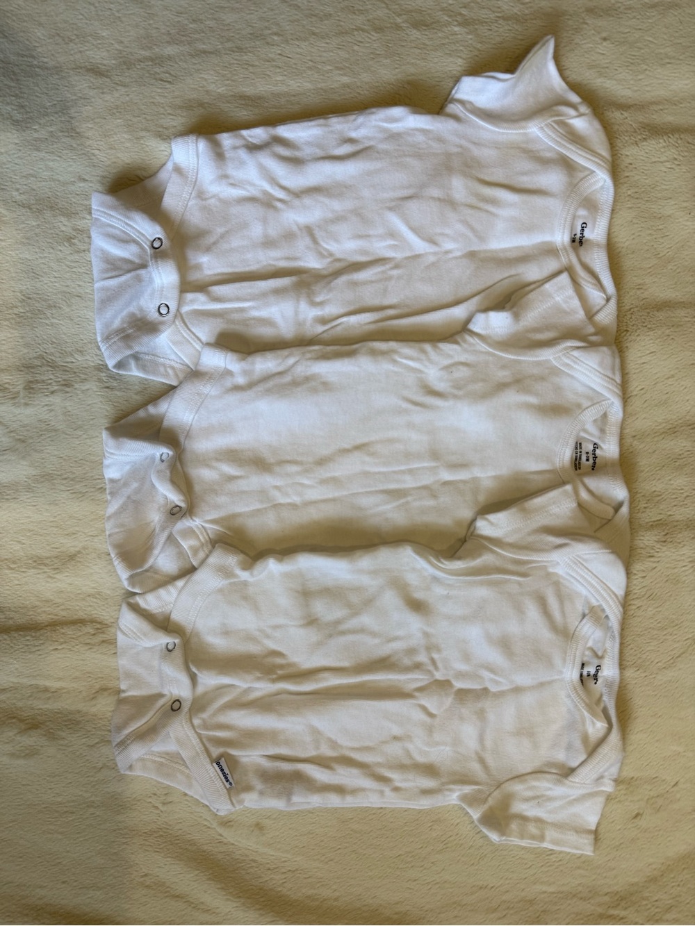 Bundle of Three Gerber Onesies Size 0-3 Months